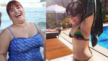 Simone Gutierrez antes e depois de perder 46kg - Instagram/Reprodução