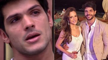 No BBB18, Lucas chora ao falar sobre a noiva, Ana Lúcia - TV Globo e Instagram/Reprodução