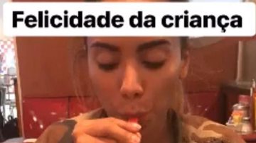 Anitta devora combo de fast food em jantar com Thiago Magalhães - Instagram/Reprodução