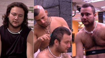 Diego para Kaysar cortar o seu cabelo no BBB18 - Reprodução / Globo