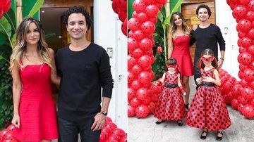 Marco Luque com Flavia Vitorino e as duas filhas - Manuela Scarpa / BrazilNews