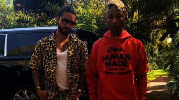 Maluma e Pharrell Williams se encontram em LA - Instagram