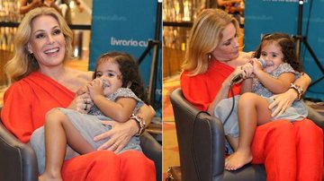 Carolina Ferraz recebe o carinho da filha em sessão de autógrafos - Thiago Duran / AgNews