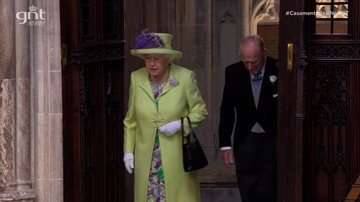 Rainha Elizabeth II no casamento de Harry e Meghan - GNT/Reprodução