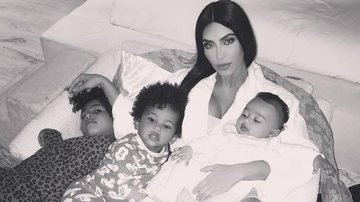 Kim Kardashian com filhos - Reprodução/ Instagram
