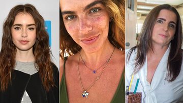 Lily Collins, Mariana Goldfarb e Malu Mader - Reprodução/Instagram/TV Globo