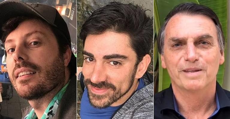 Danilo Gentili, Marcelo Adnet e Jair Bolsonaro - Instagram/Reprodução