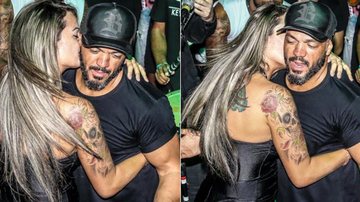 Belo é agarrado por ex-Miss Bumbum durante show - Thiago Duran/AgNews
