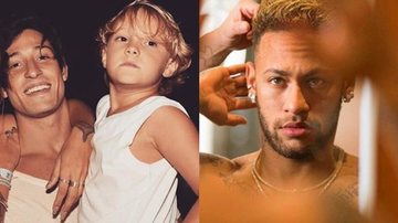 Neymar, o filho e o namorado da ex - Reprodução