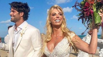 Caroline Bittencourt e Jorge Sestini se casam na praia - Reprodução/Instagram