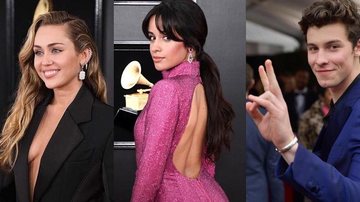 Miley Cyrus, Camilla Cabello e Shawn Mendes no Red Carpet do Grammy 2019 - Gettyimages