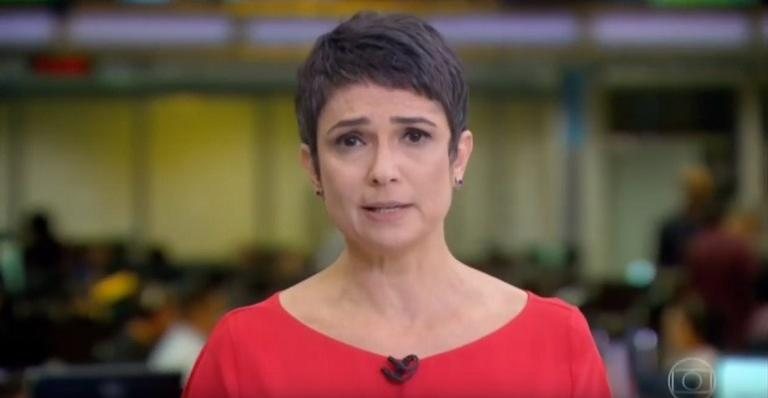 Apresentadora ficou extremamente abalada ao dar a notícia - Reprodução/TV Globo