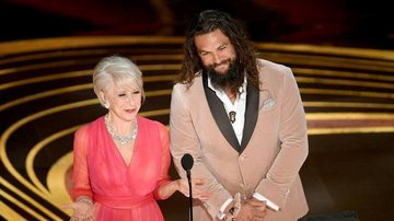 Jason Momoa e Helen Mirren ficaram responsáveis por uma das categorias - Divulgação/Getty Images
