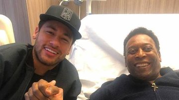 Neymar faz visita à Pelé em hospital de Paris - Reprodução/Instagram