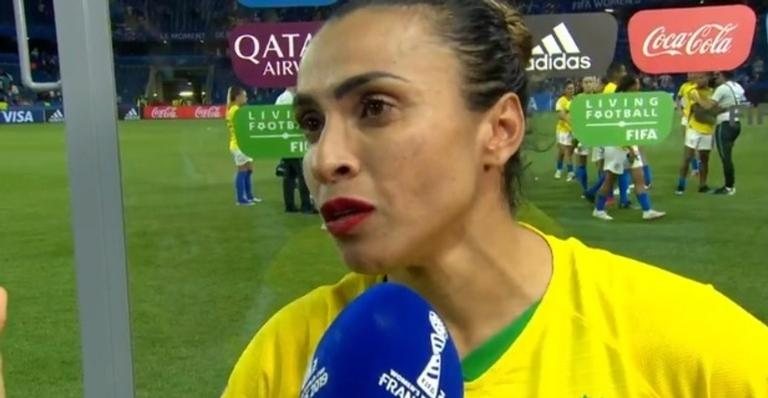 Jogadora ficou emocionada e mandou recado para futuras jogadoras - Reprodução/TV Globo