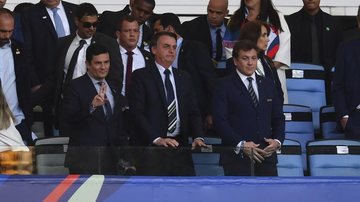 Bolsonaro, Moro e ministros acompanhando a final da Copa América - Divulgação