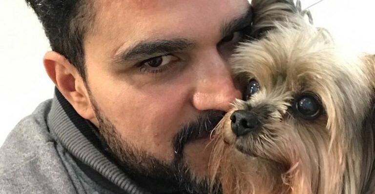 Luciano Camargo e cachorro Gerrard - Reprodução/Instagram