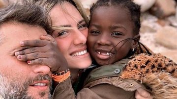 Bruno Gagliasso, Giovanna Ewbank e Titi na África - Reprodução/Instagram