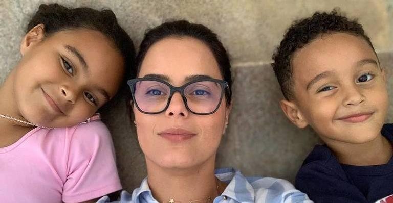 Luciele Di Camargo com os filhos, Maria Eduarda e Davi - Reprodução/Instagram