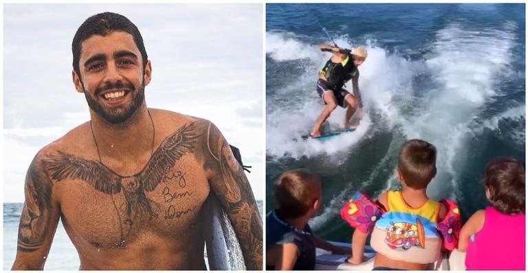 Pedro Scooby está de férias com os filhos Dom, Bem e Liz - Instagram/Reprodução