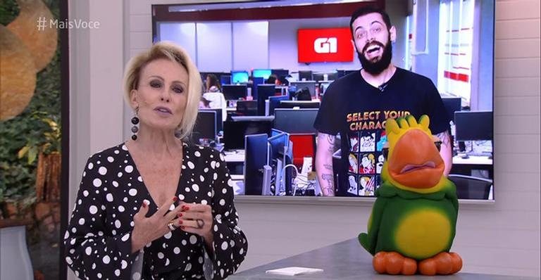 Ana Maria Braga, Louro José e Cauê Fabiano - Reprodução / Globo