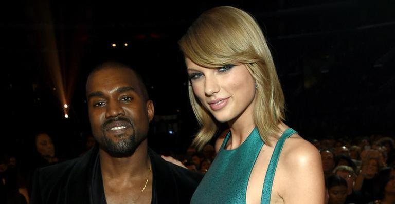 Taylor Swift e Kanye West durante premiação em 2016 - Foto/Destaque Getty Images