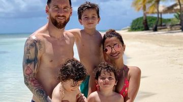 Esposa de Messi encanta os fãs ao mostrar o filho imitando o pai - Reprodução/Instagram