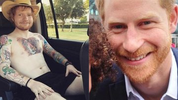 Para campanha, Ed Sheeran e Príncipe Harry fazem brincadeira sobre aparência - Foto/Instagram