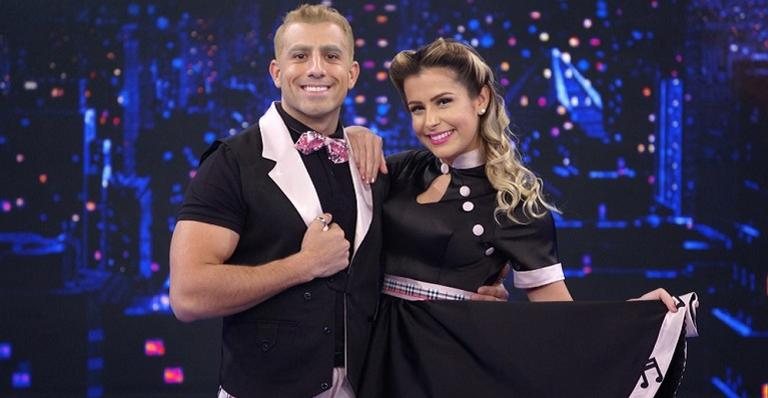 Kaysar Dadour e Mayara Araújo no dia de Rock do Dança dos Famosos 2019 - Globo/Reprodução