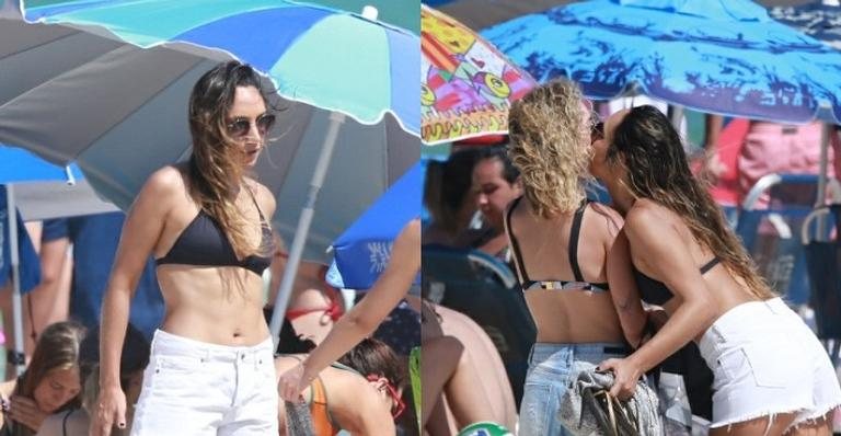 Maria Maya e Laryssa Ayres na praia da Barra da Tijuca, Rio Janeiro - Dilson Silva/AgNews