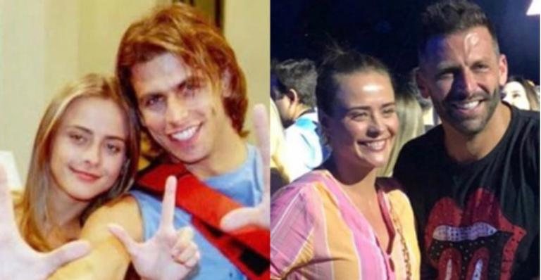 Juliana Silveira e Henri Castelli como Júlia e Pedro em Malhação 2002 e curtindo o show de Sandy & Júnior - Divulgação TV Globo/Instagram