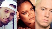 Chris Brown, Rihanna e Eminem - Foto montagem/Instagram