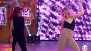 Fátima Bernardes dança ao lado da bailarina de Beyoncé - Reprodução/TV Globo