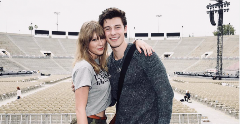 Taylor Swift e Shawn Mendes durante os bastidores da ''Reputation Stadium Tour'' - Foto/Instagram