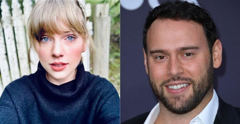 Taylor Swift revela que Scooter Braun a proibiu de cantar suas músicas no American Music Awards - Foto Montagem/Instagram/Getty Images
