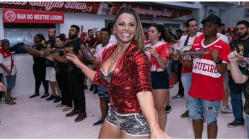 Viviane Araújo, rainha de bateria do Salgueiro, vai a ensaio da escola - Alex Nunes/Divulgação