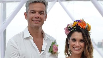 Otaviano Costa e Flávia Alessandra em seu terceiro casamento - Reprodução/YouTube