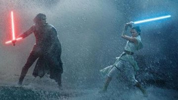 Rey e Kylo Ren durante uma batalha em Star Wars - Foto/Divulgação