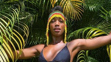 Iza esbanja sua beleza natural ao posar diante do por do sol na Jamaica - Instagram