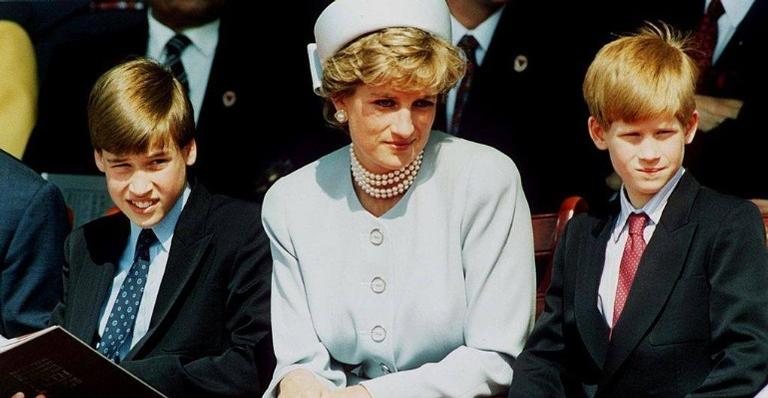 Princesa Diana e os filhos durante evento da Realeza Britânica - Foto/Getty Images