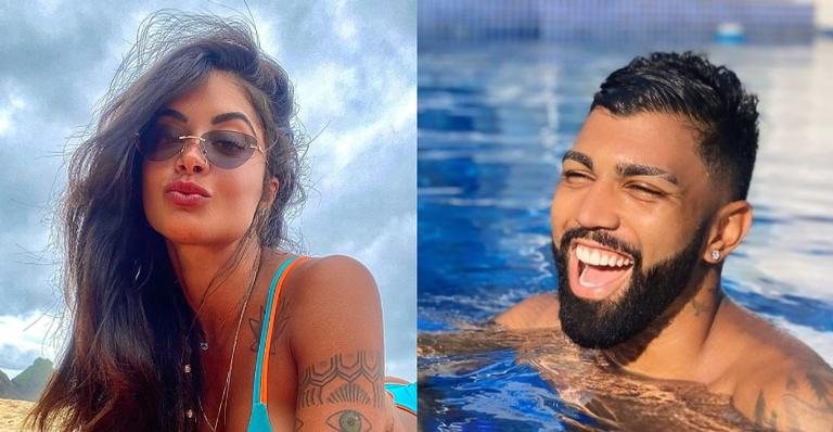 Gabigol e Aline Riscado curtem ensaio da Beija-Flor - Divulgação/Instagram
