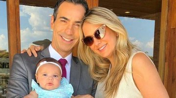 Ticiane Pinheiro e Cesar Tralli com a filha Manuella - Reprodução/Instagram
