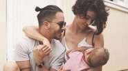 Junior Lima com o filho e a esposa, Mônica Benini - Reprodução/Instagram