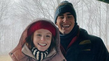 Bruno Montaleone posa ao lado de Larissa Manoela durante filmagens em Nova York: ''Só alegria'' - Instagram