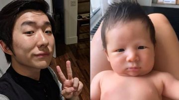 Pyong encanta enquanto fala com o filho, Jake - Instagram
