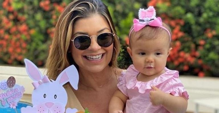 Amanda Françozo celebra oito meses da filha, Vitória - Reprodução/Instagram