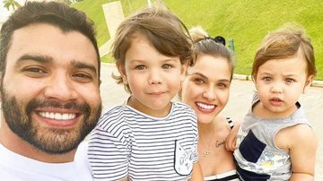 Gusttavo Lima se encanta com os filhos lambuzados de sorvete - Instagram
