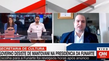 Phelipe Siani defende a namorada Mari Palma ao vivo após climão com Dante Mantovani - Reprodução/CNN Brasil