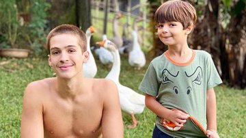 Em quarentena, João Guilherme aproveita tempo com o irmão mais novo: ''Criança mais legal de todas'' - Instagram