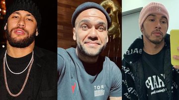 Dani Alves posta clique ao lado de Neymar e Lewis Hamilton - Divulgação/Instagram